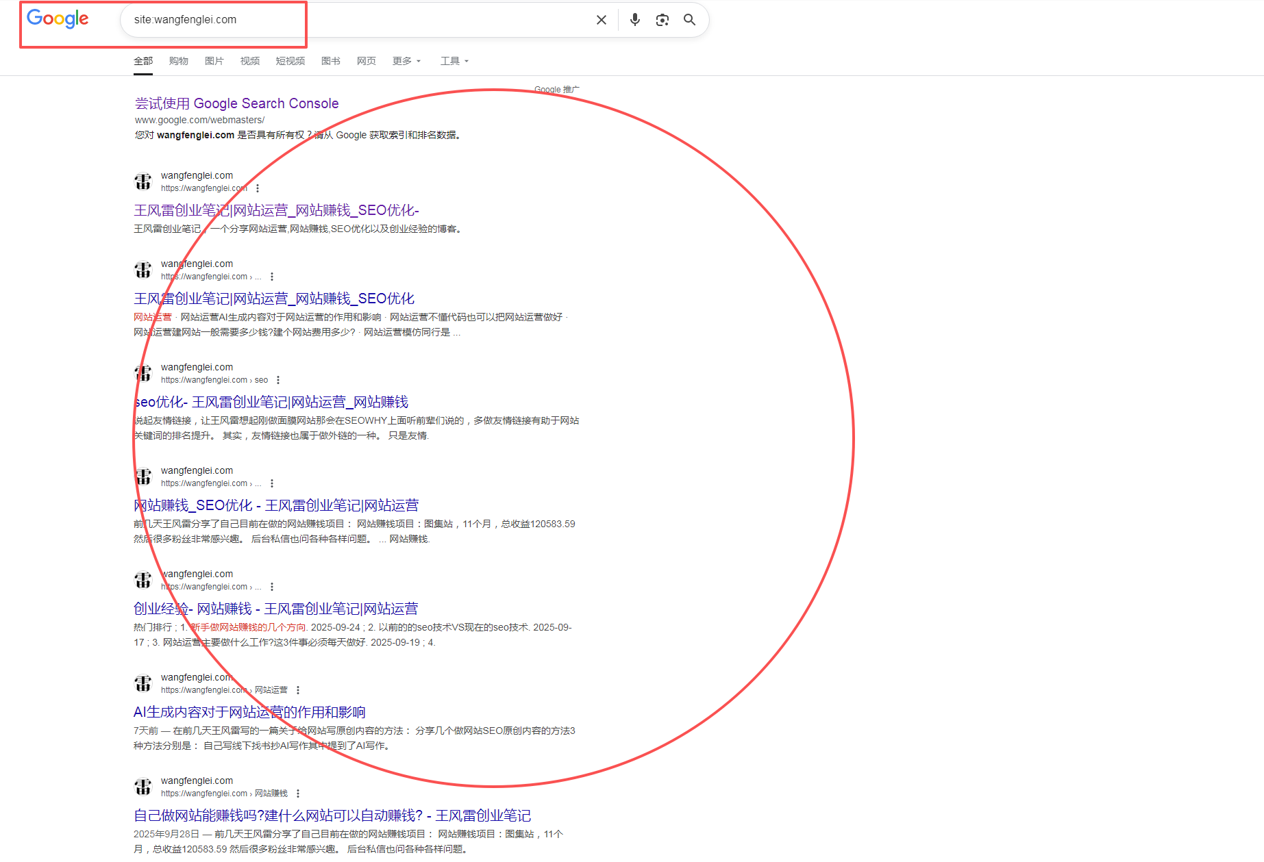 网站SEO优化首选谷歌，google收录依旧给力