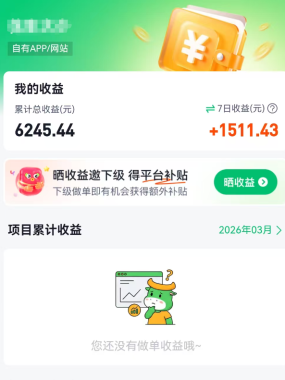 做了3个月的网盘拉新项目，总收益6245.44