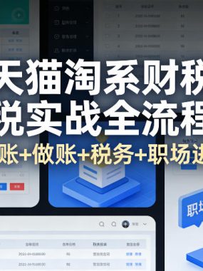 天猫淘系财税实战全流程（对账+做账+税务+职场进阶）