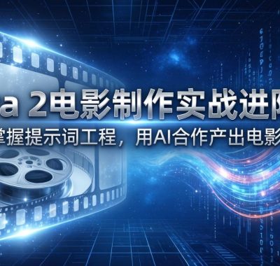Sora 2电影制作实战进阶班：1小时掌握提示词工程，用AI合作产出电影级视频