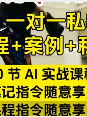 AI指令实战课，课程+案例，80节AI实战课程，笔记指令随意享用，课程指令随意享用(更新26年3月)