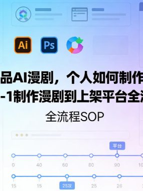 手搓精品AI漫剧，个人如何制作AI漫剧，新手从0-1制作漫剧到上架平台全流程SOP