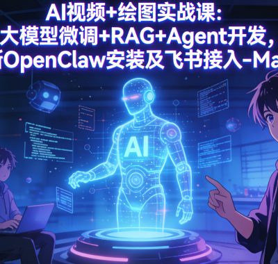 AI视频+绘图实战课：大模型微调+RAG+Agent开发，更新OpenClaw安装及飞书接入-Mac版