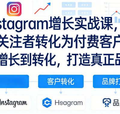 Instagram增长实战课，将关注者转化为付费客户！从增长到转化，打造真正品牌（双语字幕）