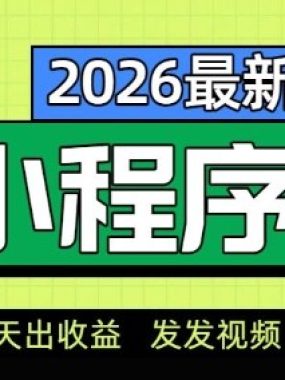 2026最新AI数字人小程序推广项目，当天做当天出收益，发发视频，日入9张【揭秘】