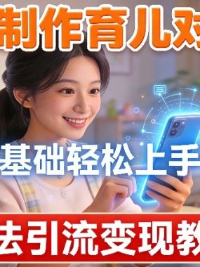 AI制作育儿对话，零基础轻松上手，玩法引流变现教学