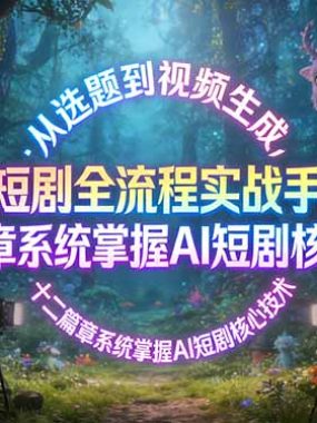 AI 短剧全流程实战手册：从选题到视频生成，十二篇章系统掌握 AI 短剧核心技术