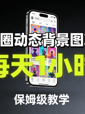 朋友圈动态背景图项目，每天1小时，保姆级教学