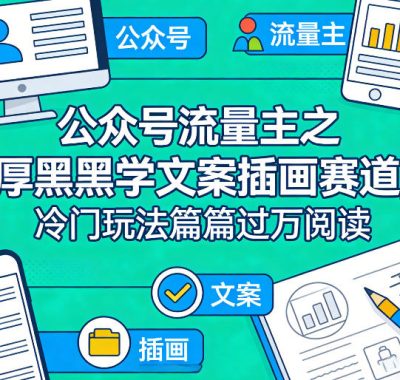 公众号流量主之厚黑学文案插画赛道，冷门玩法篇篇过万阅读