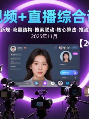 短视频+直播综合课程，审核新规-流量结构-搜索联动-核心算法-推流细节【更新3月】