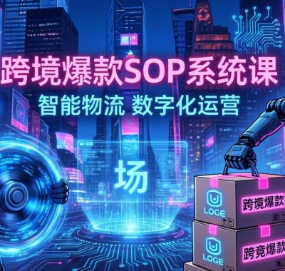 跨境爆款SOP系统课，“内容飞轮+精准投放+AI自动化”为核心，拆解“人×货×场”黄金公式