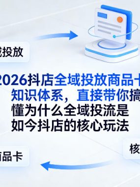 2026抖店全域投放商品卡知识体系，直接带你搞懂为什么全域投流是如今抖店的核心玩法