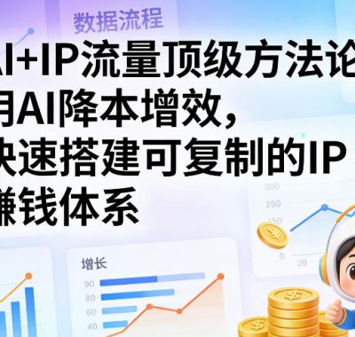 AI+IP流量顶级方法论，用AI降本增效，快速搭建可复制的IP賺钱体系