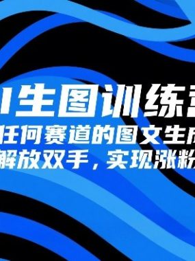 AI生图训练营，学会任何赛道的图文生成方式，彻底解放双手，实现涨粉变现