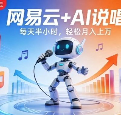 网易云+AI说唱，每天半小时，AI内容创作+流量变现，轻松月入1W