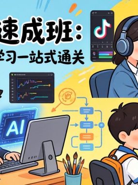 AI工具速成班：职场+副业+学习一站式通关，20+爆款类型+剪映技巧+抖音算法，0基础快速上手