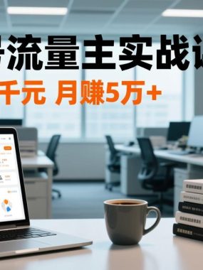 公众号流量主实战课-更新26年3月，爆文写作、流量池运营、多平台分发，新手日入千元月赚5w+