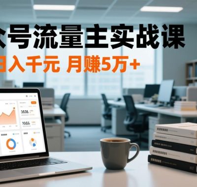 公众号流量主实战课-更新26年3月，爆文写作、流量池运营、多平台分发，新手日入千元月赚5w+