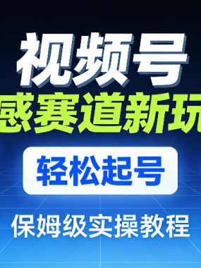 视频号情感赛道新玩法，轻松起号，保姆级实操教程