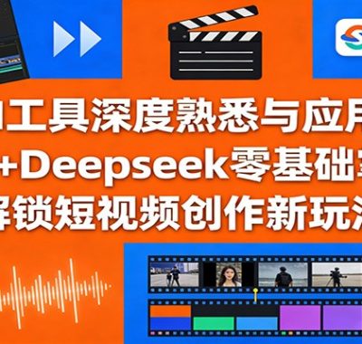 AI工具深度熟悉与应用：剪映+Deepseek零基础掌握，解锁短视频创作新玩法