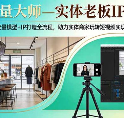 流量大师—实体老板IP课：10+种流量模型+IP打造全流程，助力实体商家玩转短视频实现商业突破
