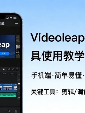 Videoleap基础工具使用教学课程，手机端视频剪辑教学，简单易懂，上手速度快