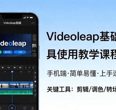 Videoleap基础工具使用教学课程，手机端视频剪辑教学，简单易懂，上手速度快