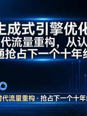 GEO 生成式引擎优化实战：AI时代流量重构，从认知到精通抢占下一个十年红利