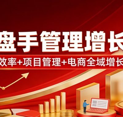 操盘手管理增长课：组织效率+项目管理+电商全域增长实战