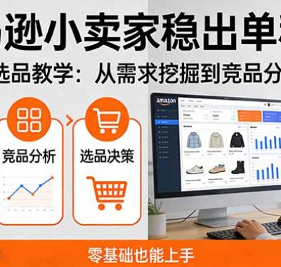 亚马逊小卖家稳出单秘籍：全流程选品教学，从需求挖掘到竞品分析，零基础也能上手