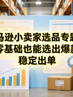 亚马逊小卖家选品专题课，零基础也能选出爆款，稳定出单