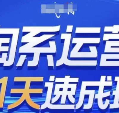 淘系运营21天速成班，0基础轻松搞定淘系运营，不做假把式，快速复制落地(更新26年2月)