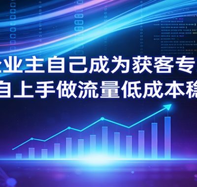 让企业主自己成为获客专家，老板亲自上手做流量低成本稳定获客