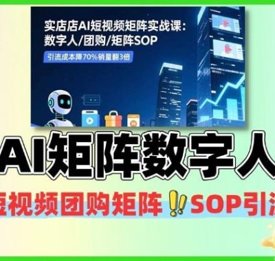 AI短视频矩阵数字人团购引流SOP